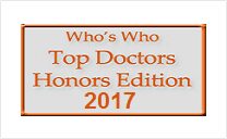 White background with the text "Who's Who Top Doctors Honors Edition 2017" written in bold black font