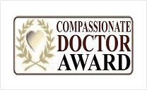 Compassionate doctor award logo with the words "Compassionate Doctor Award" written in bold